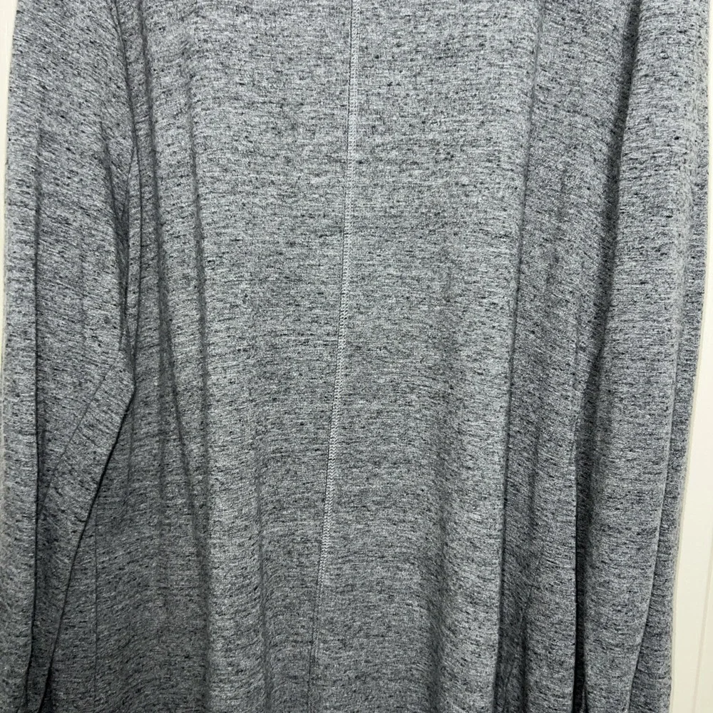 Athleta Women's Cardigan Sweater Size Large Gray Charcoal Heather Open Front C12